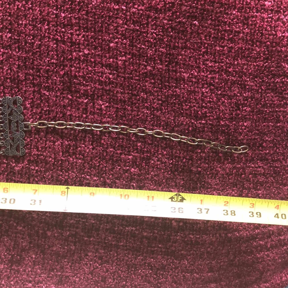 Chain Bronze Belt Featuring Orange Jewels - Picture 6 of 10